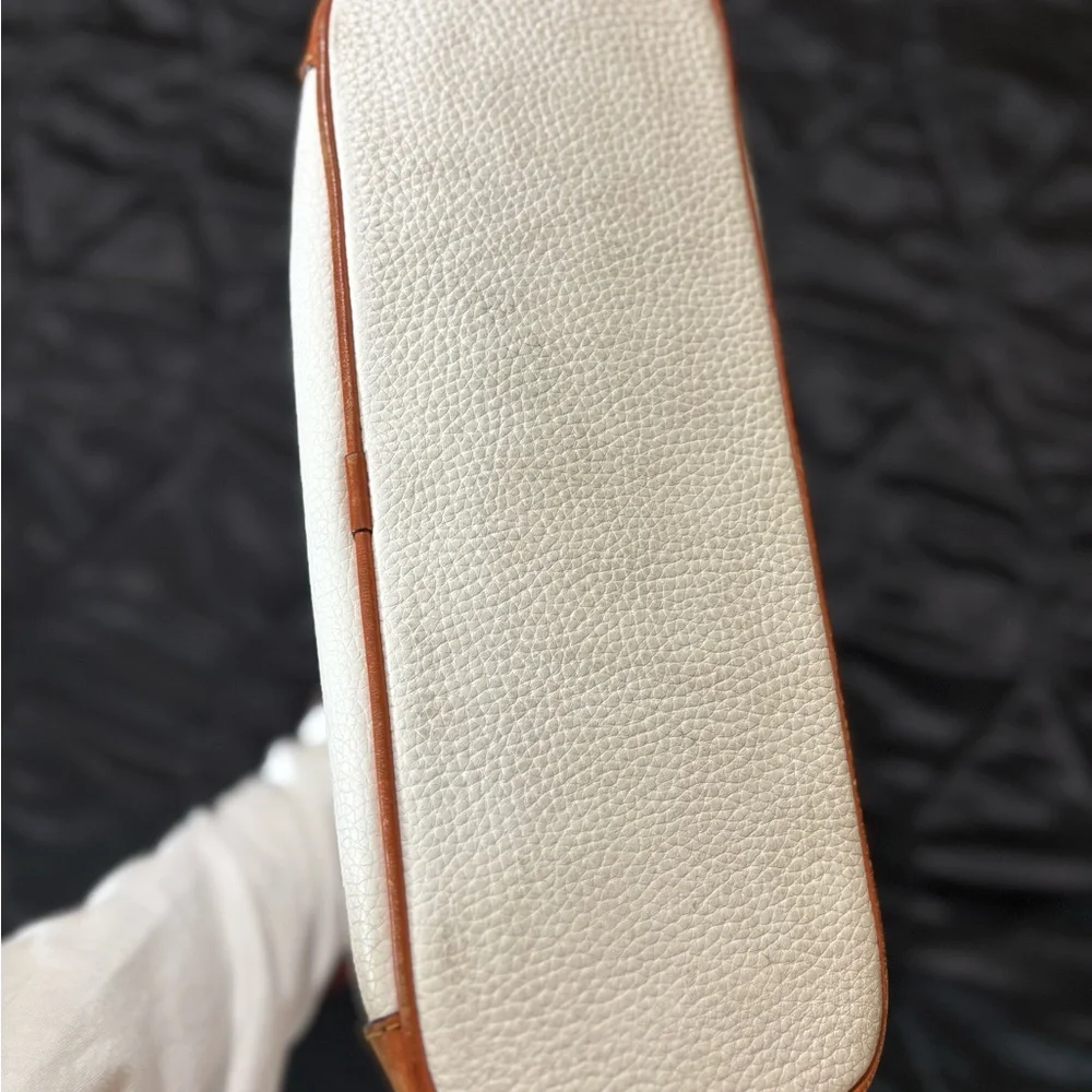 Dooney & Bourke White and Tan Tote Bag - Picture 5 of 7